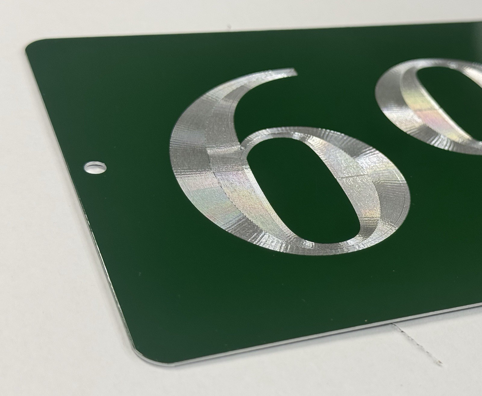 Engraved Personalized Custom House Number Street Address GREEN Metal 12×5 Sign