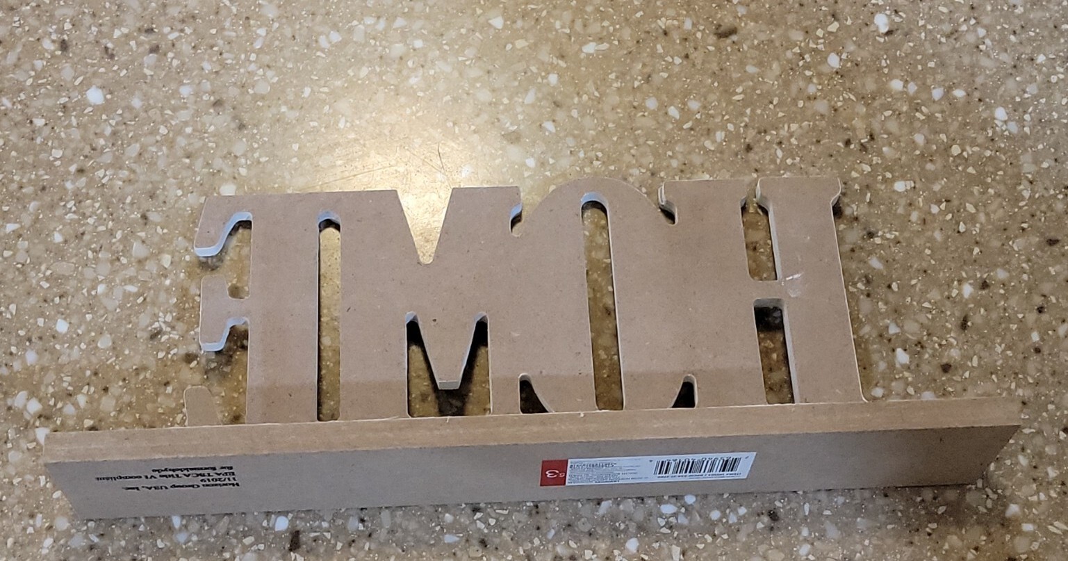 Home Sign Shelf Sitter Office Desktop Dorm Decor Word Art Wood