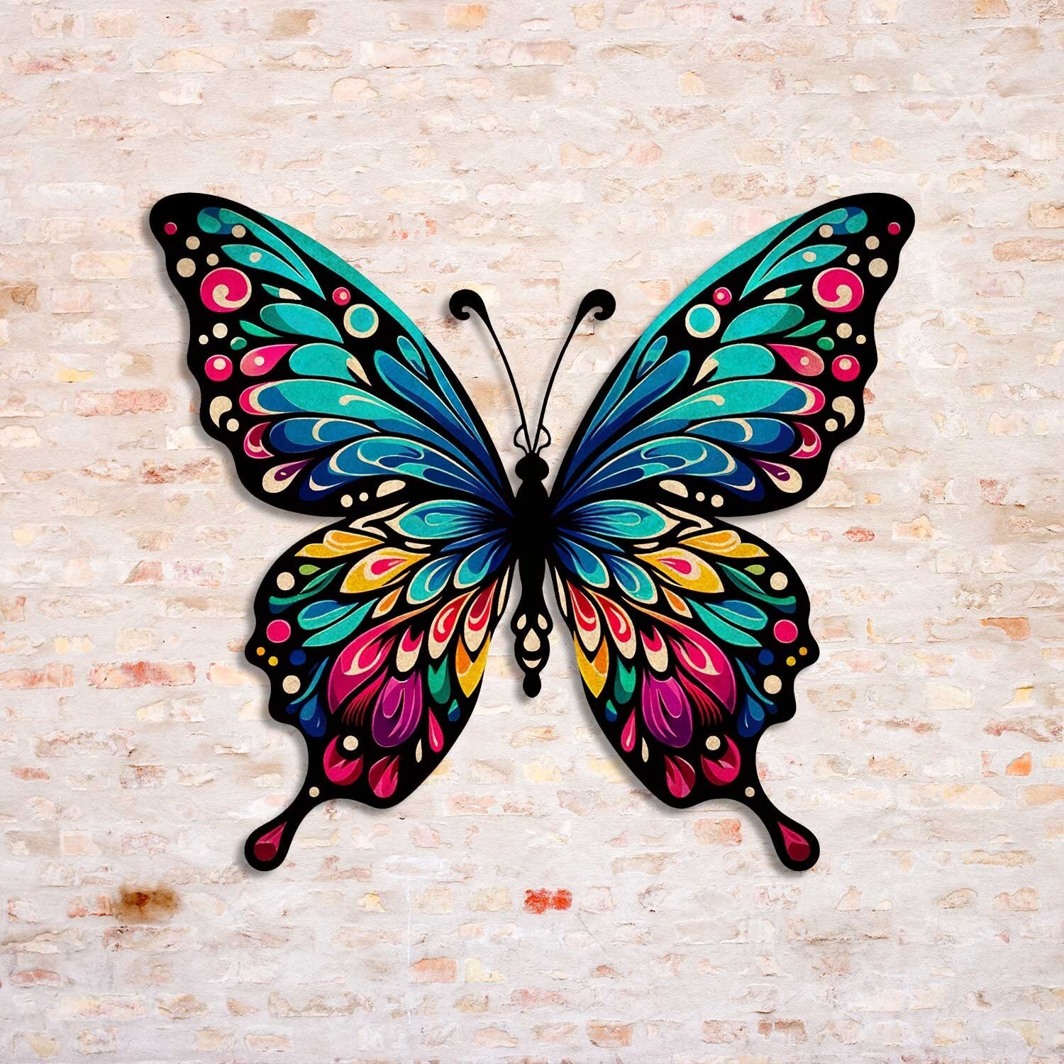 Multi-Color Butterfly Metal Sign, Butterfly Lover Gift, Garden Decor,Garden Gift