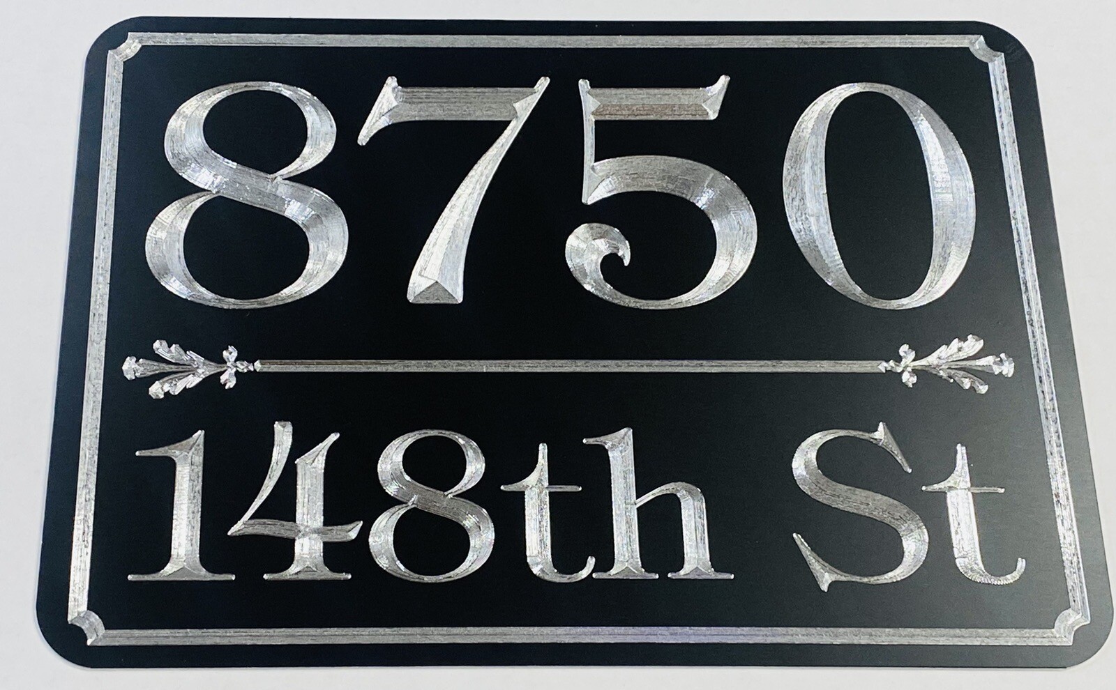 Engraved Personalized Custom House Number Street Address Metal Welcome Sign 10×7
