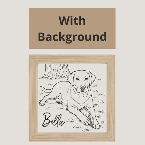Personalized Cat Portrait from Your Photo Laser Engraved on Wood Panel in Frame