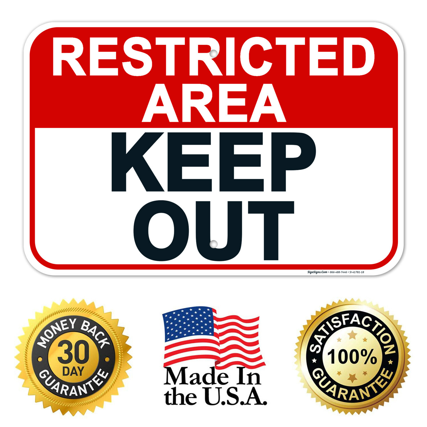 Restricted Area Keep Out Sign,