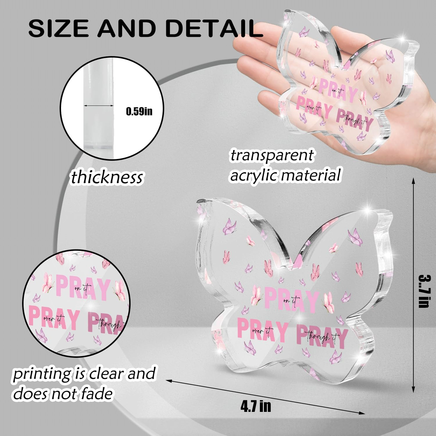 Pink Christian Gifts for Women, Religious Plaques Christian Woman Decor Gifts, M