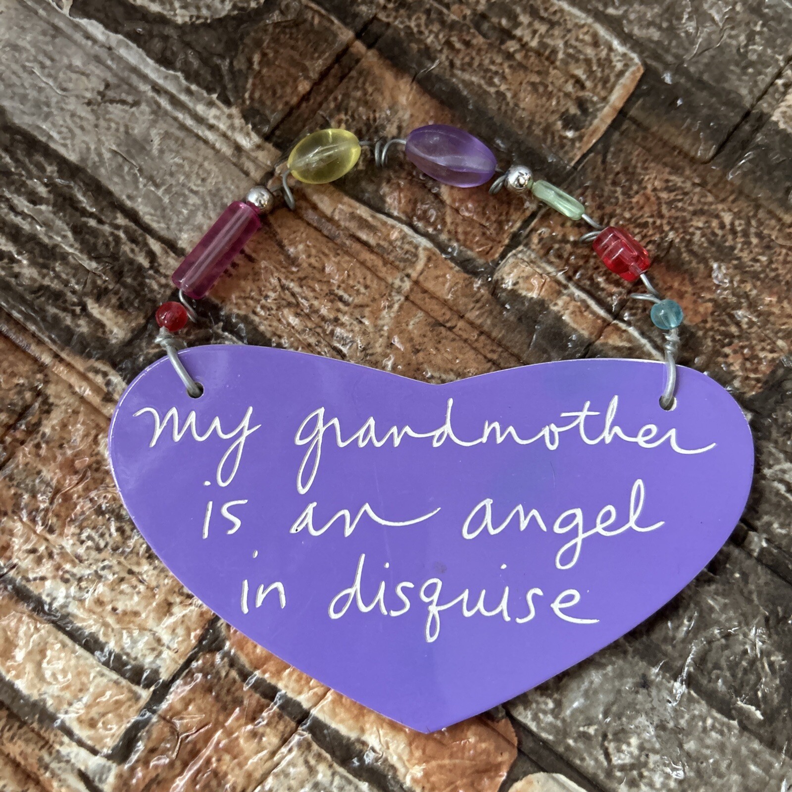 Sandra Magsamen Wall Plaque 6.25″x 3.5″“ My Grandmother Is An Angel In Disguise”