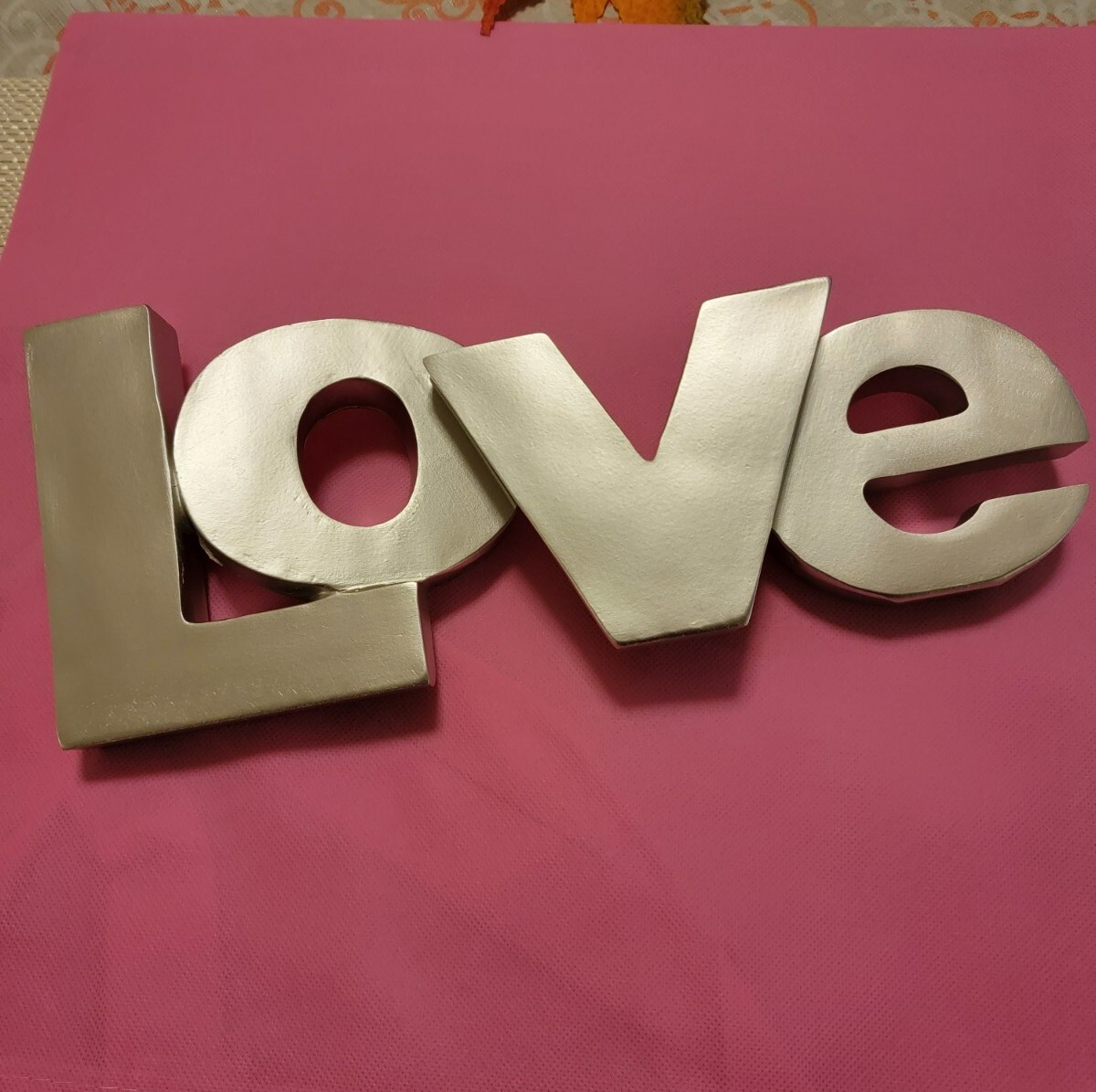 “LOVE” Home Decor…. Sturdy wooden decor in Silver…. looks beautiful anywhere