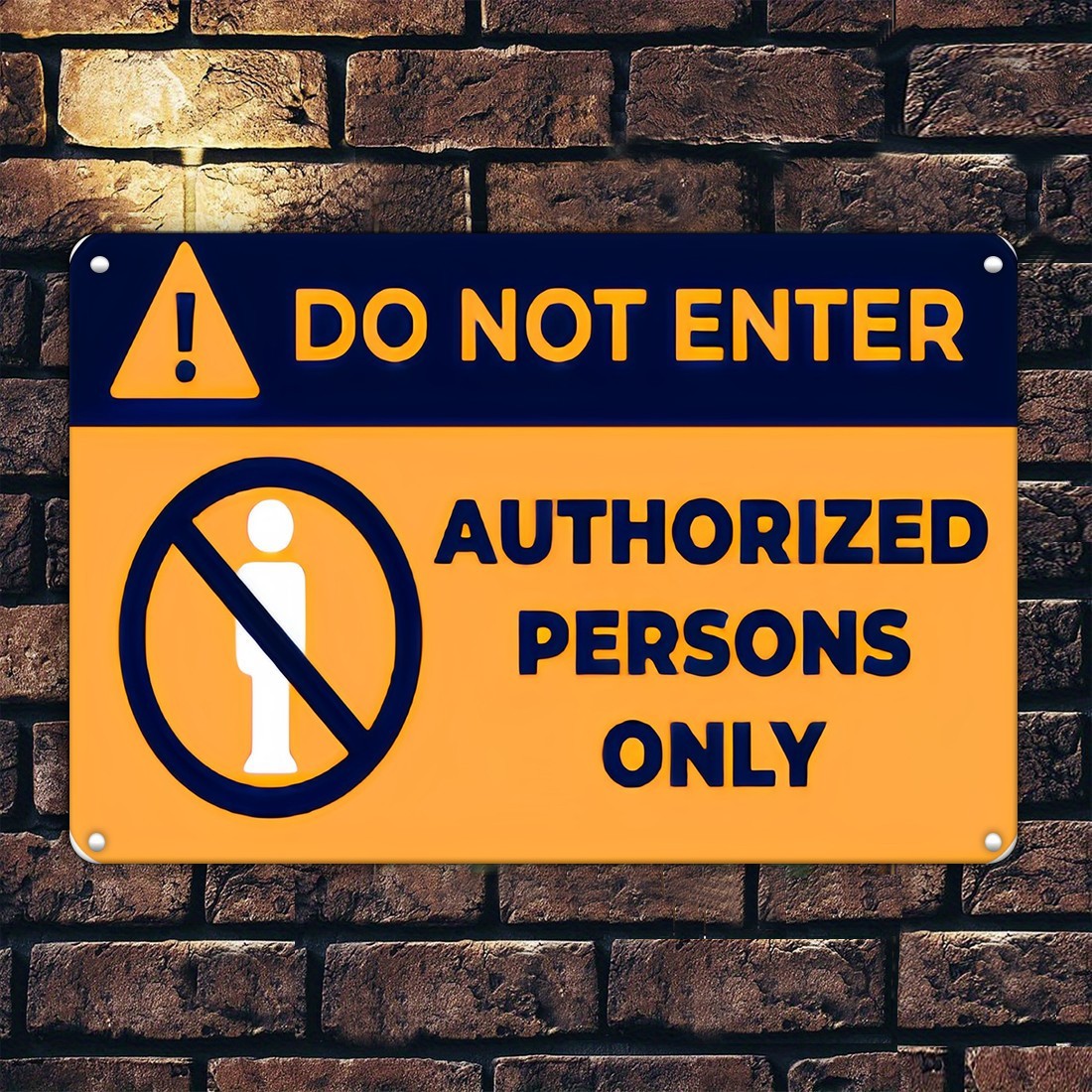 Do Not Enter Authorized Persons Only Metal Sign Factory Restricted Area Decor
