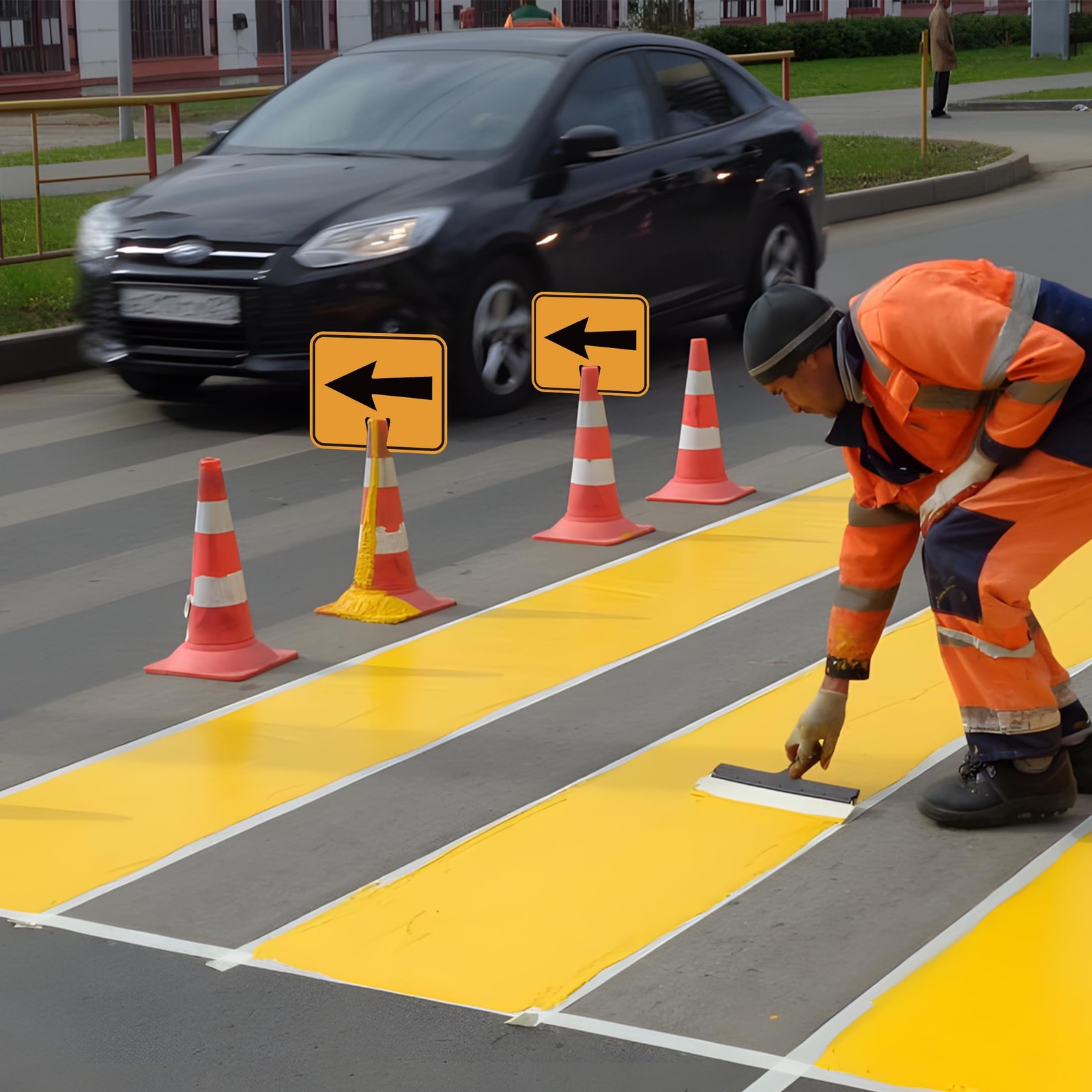 2PCS Traffic Arrow Detour Signs, Double-sided 12.6IN, Sign 024