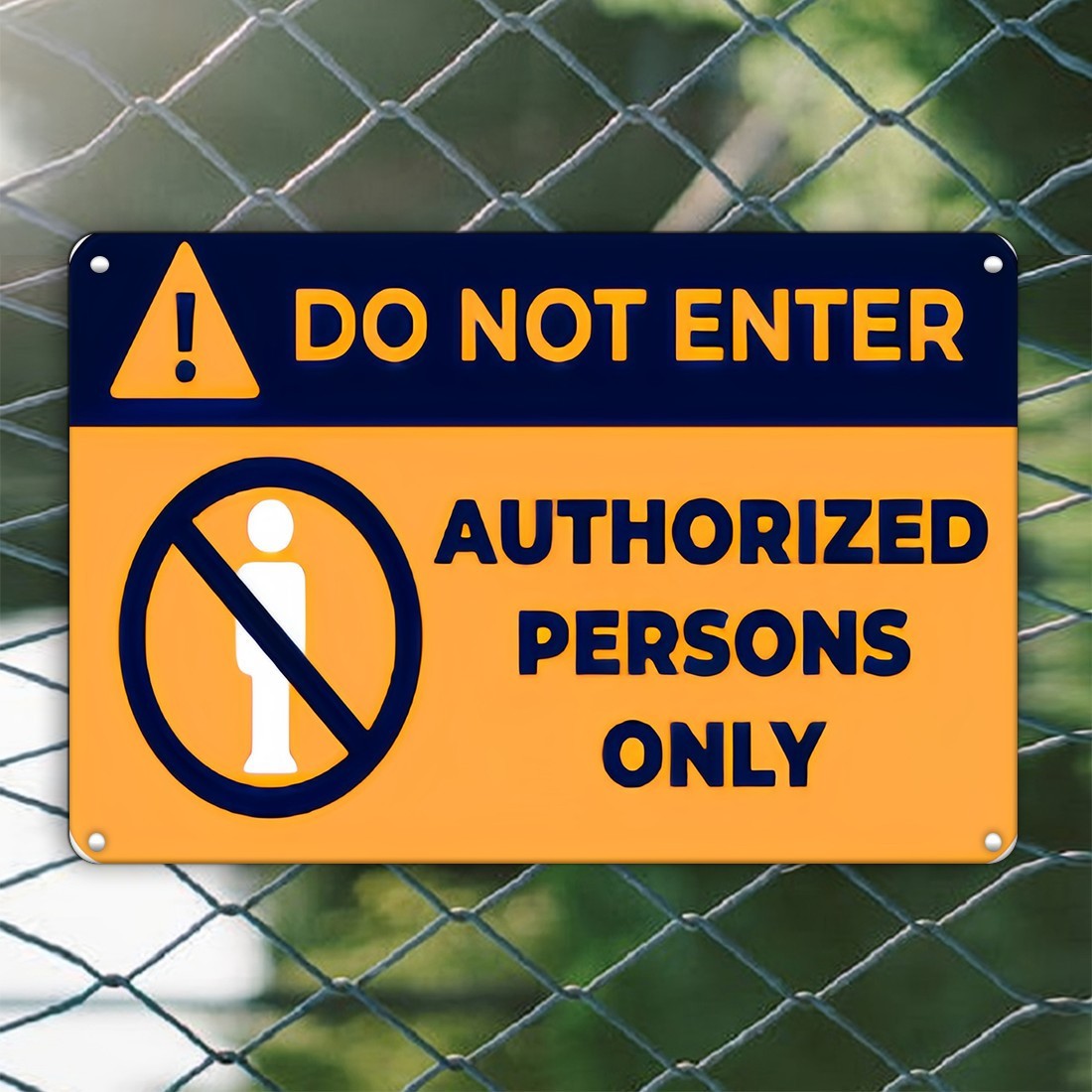 Do Not Enter Authorized Persons Only Metal Sign Factory Restricted Area Decor
