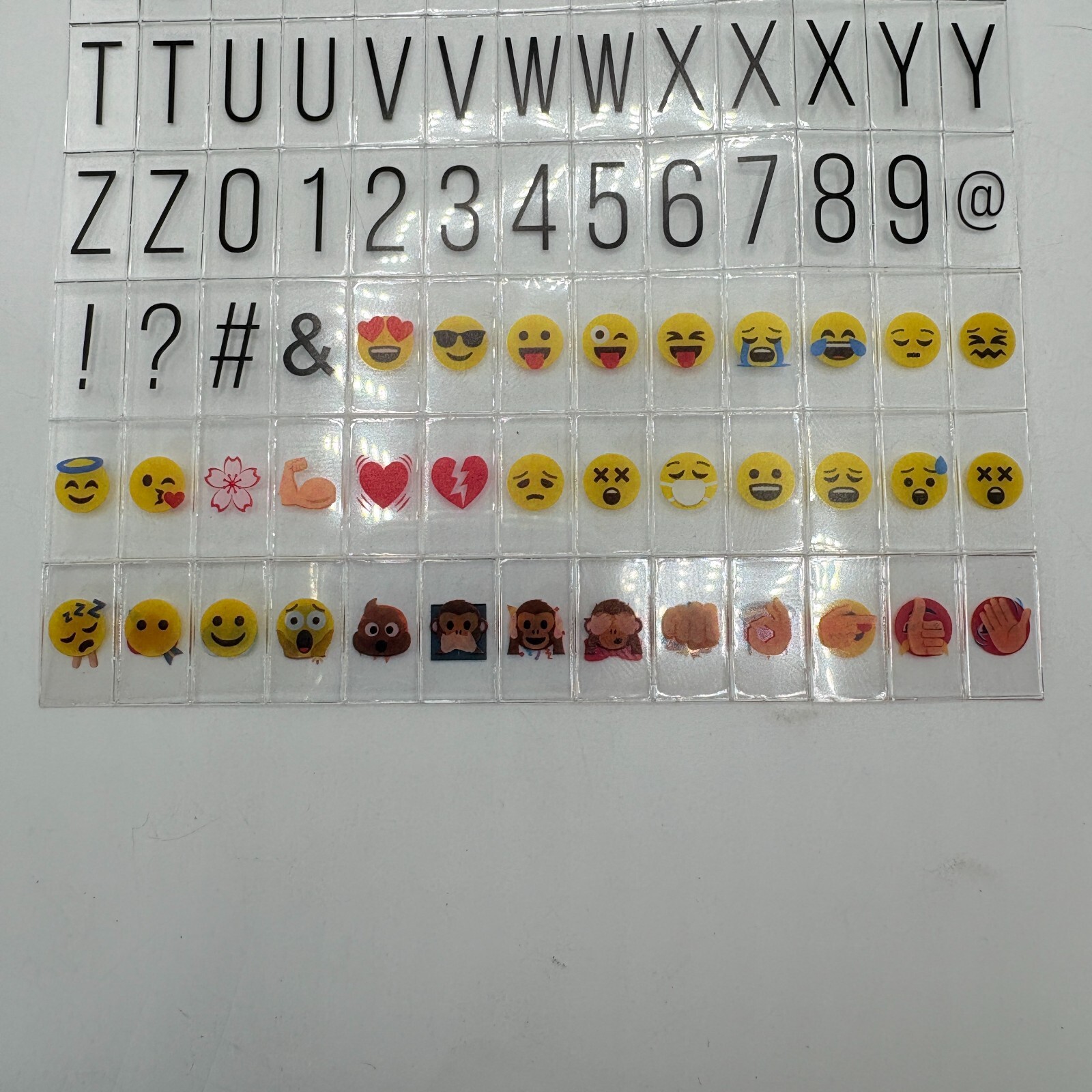 Mini LED Lightbox 117 Letters & Emojis Battery Operated Magnetic Back 4″ x 3″