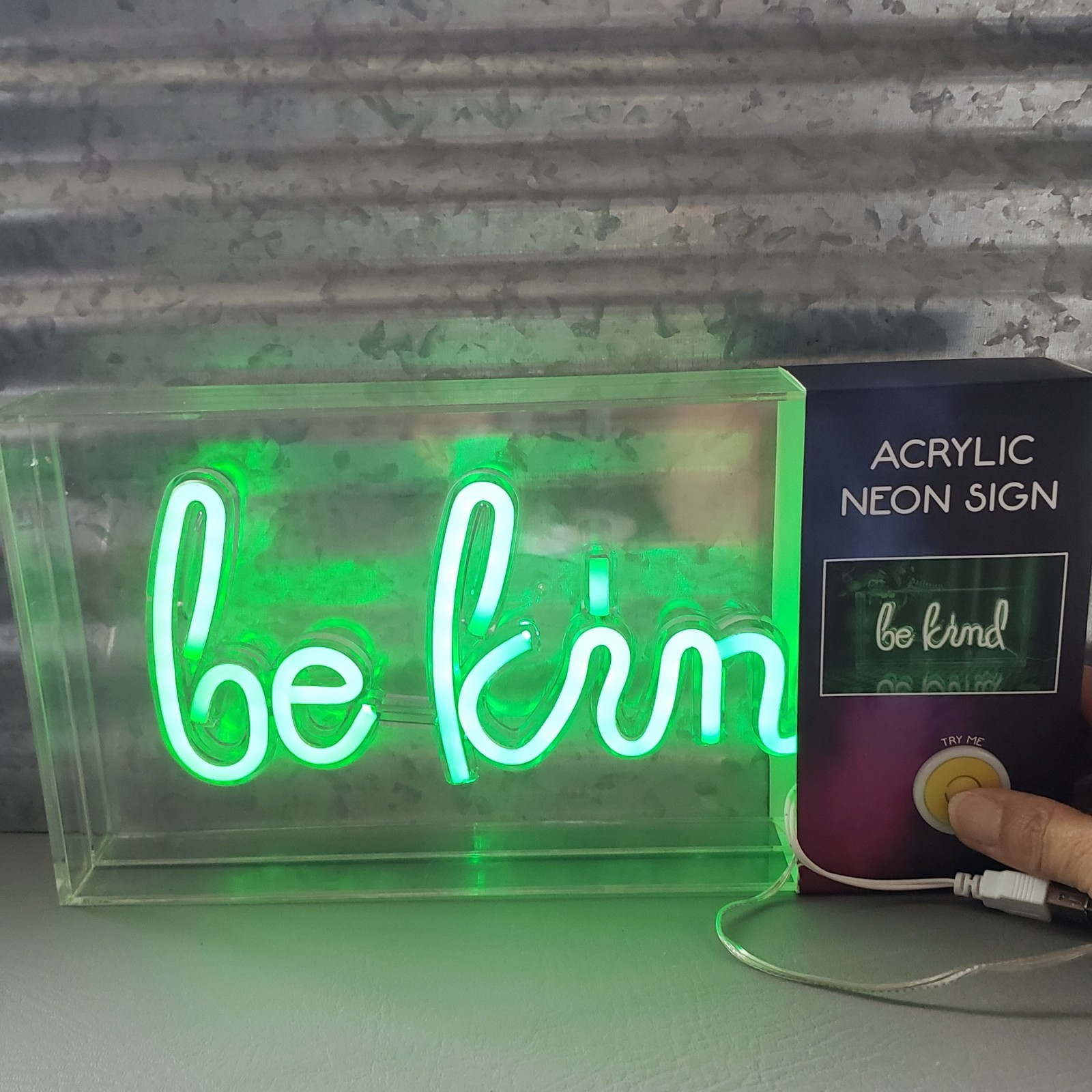 Be Kind Neon Letters Sign Table Sign Hangable Neon Wall Sign 12″L x 6″H x 1.75″D