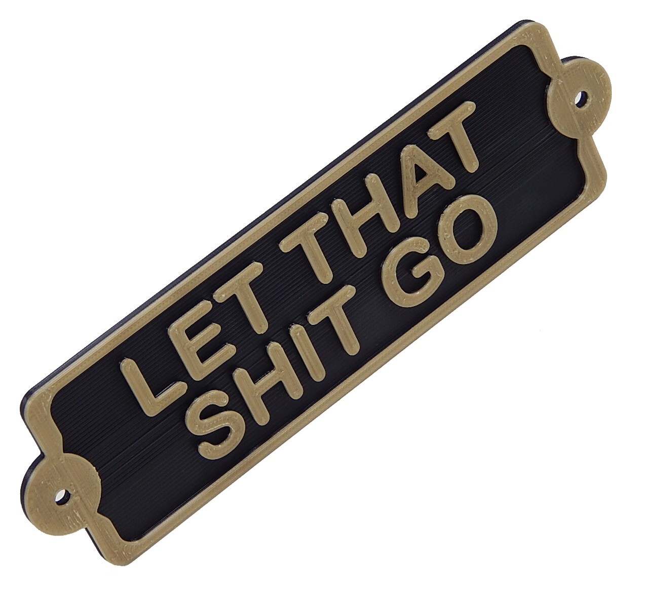 Plastic Funny Zen Let That-Shit Go Toilet Door Hanging Sign Bathroom Restroom