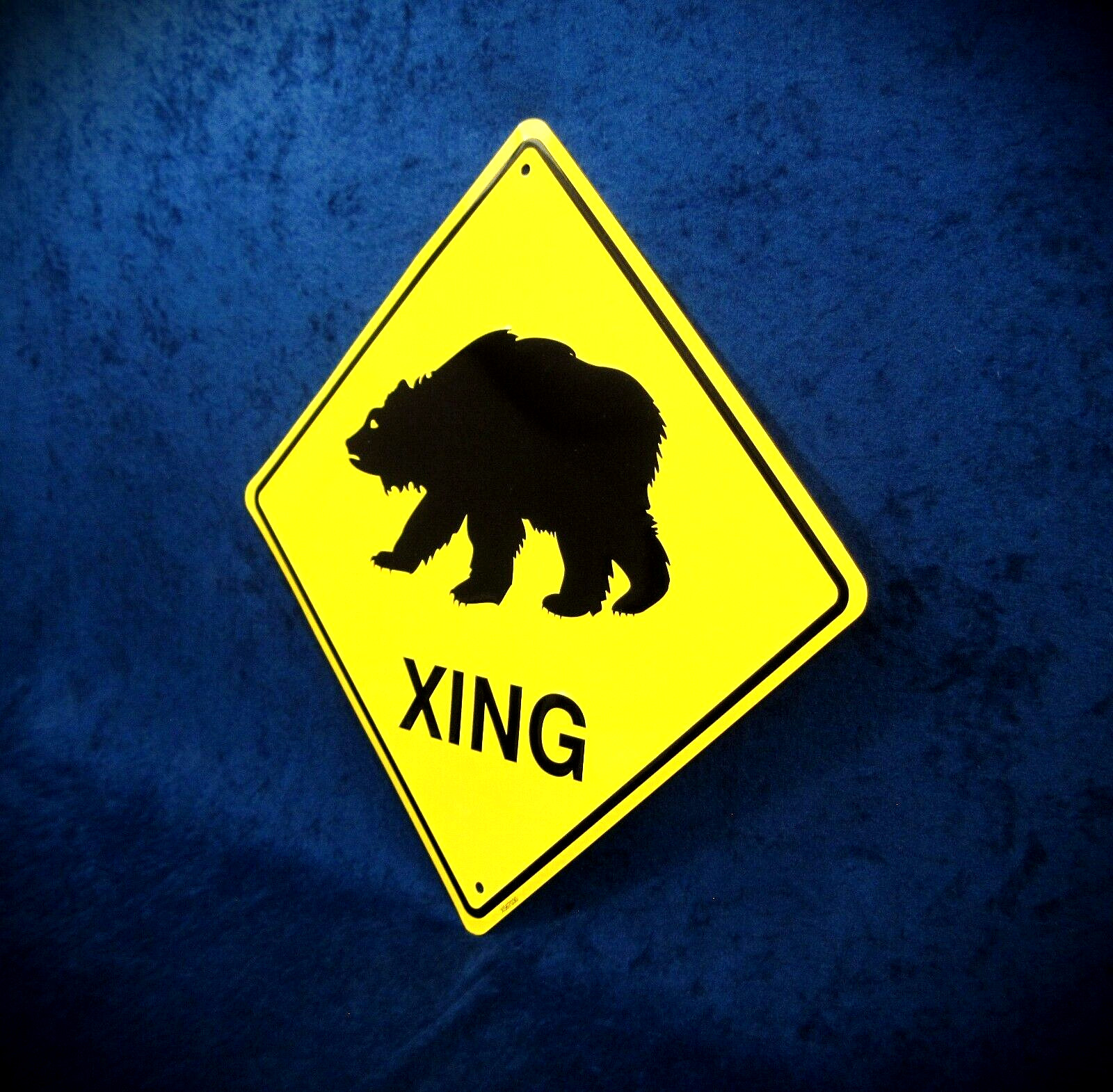 BEAR Xing – *US MADE* Embossed Metal Sign – Yard Man Cave Garage Shop Bar Décor