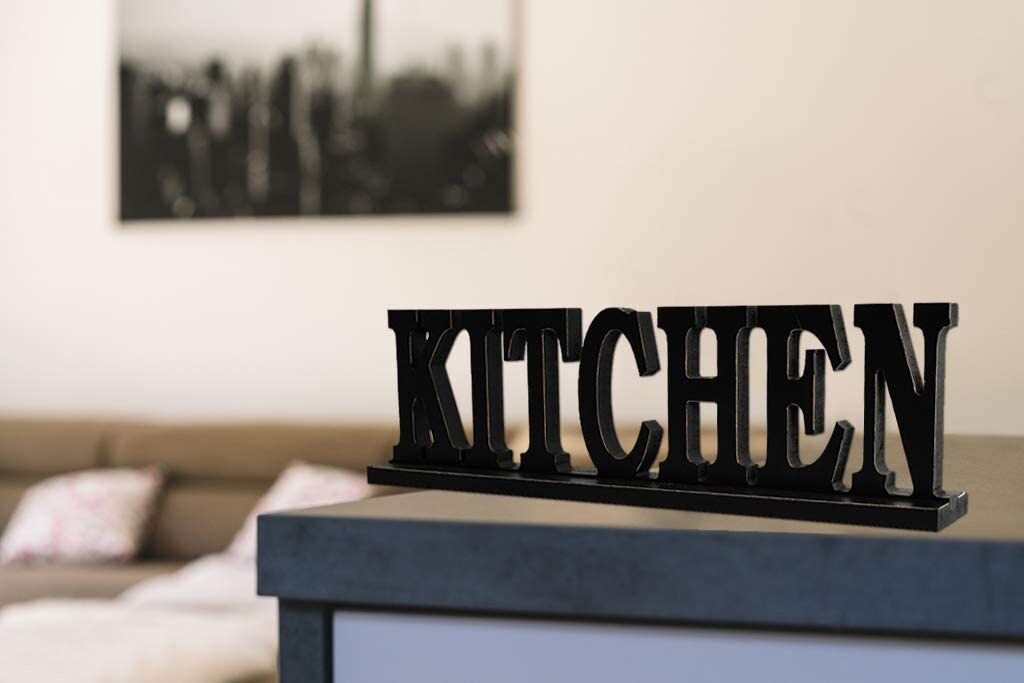 Wooden Letter Sign Decorative Freestanding Wood Sign for Home Decor Cutout Wood