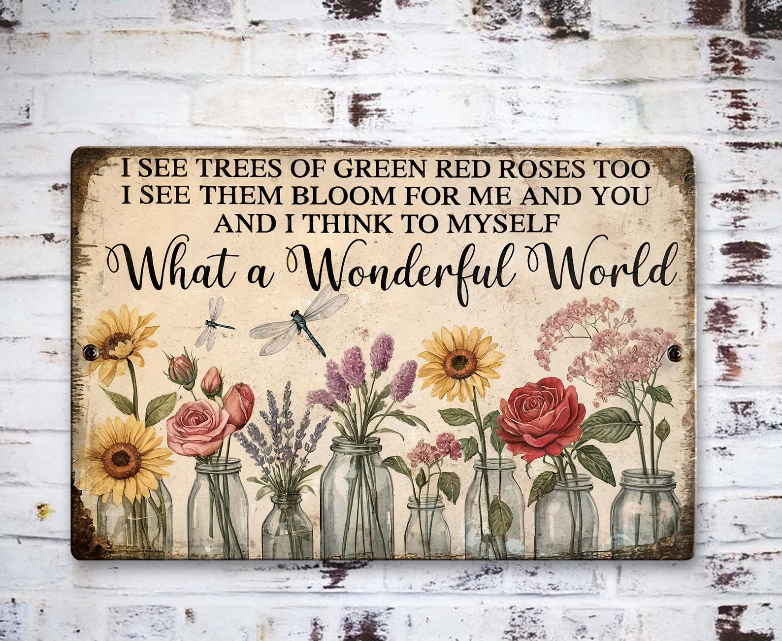 I See Trees of Green Metal Tin Sign 8×12 Vintage Nature Wall Decor Gift Retro