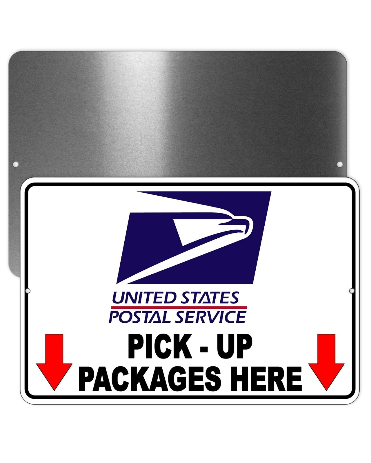 Pick Up Packages Here Arrows Down Sign / Decal / Deliver Usps Ups Si188