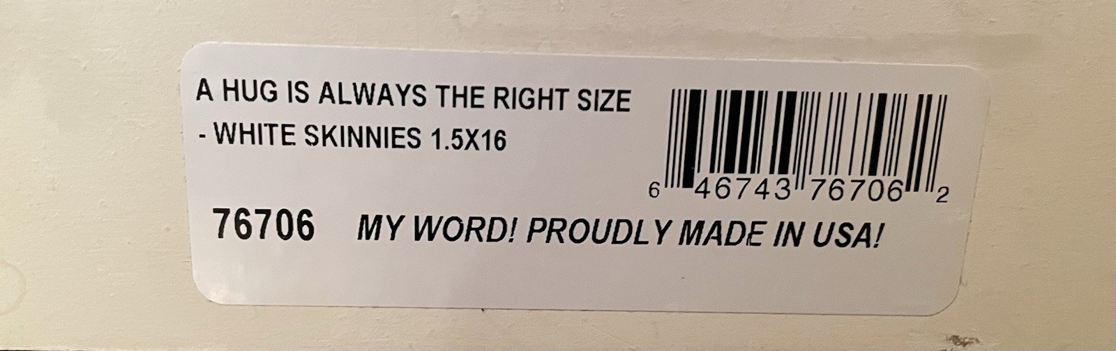 “A HUG IS ALWAYS THE RIGHT SIZE” Wooden Sign by Trademark Fine Art (15.5”)