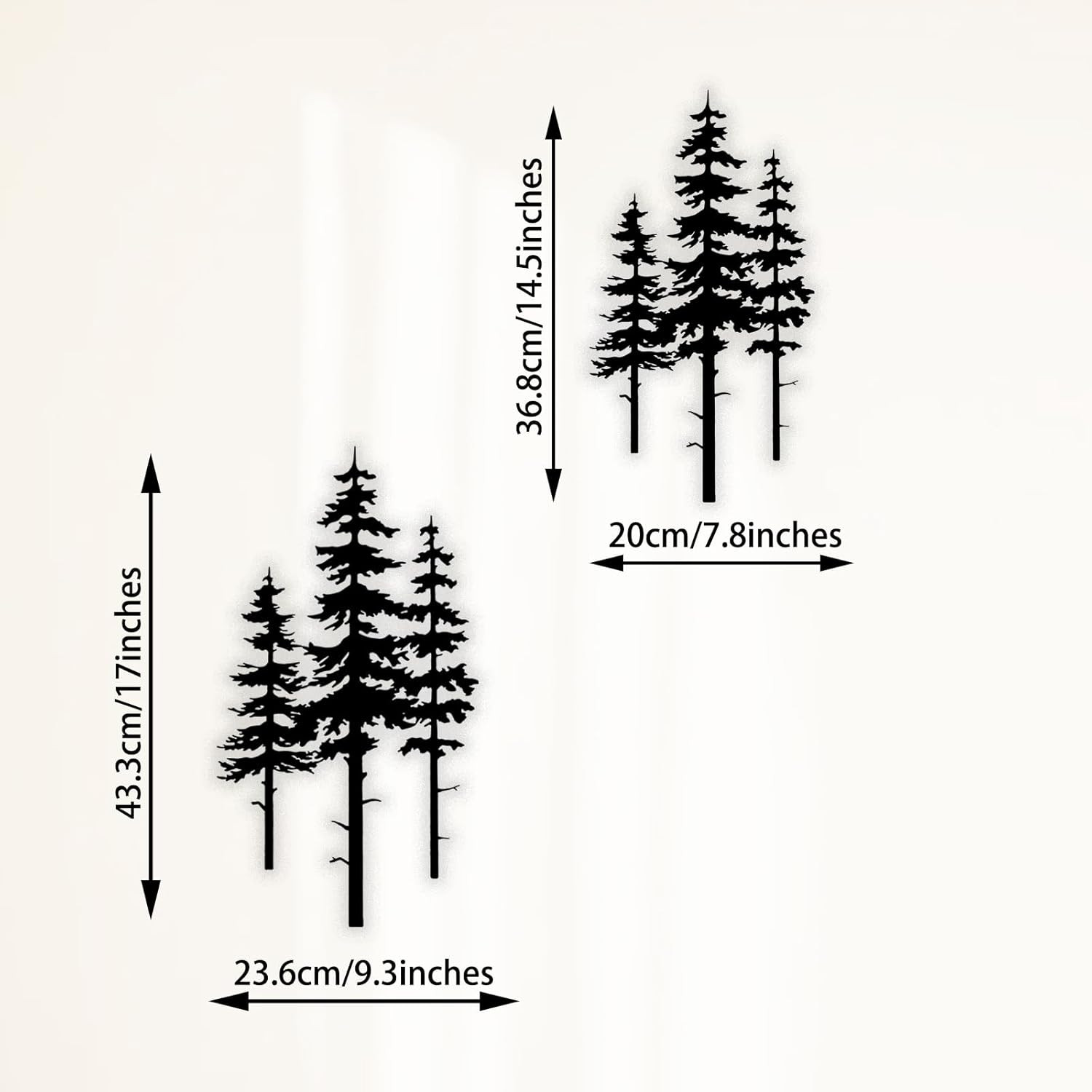 Metal Pine Tree Wall Art Decor, Nature Home Decor, Cedar Trees Metal Sign, Wall