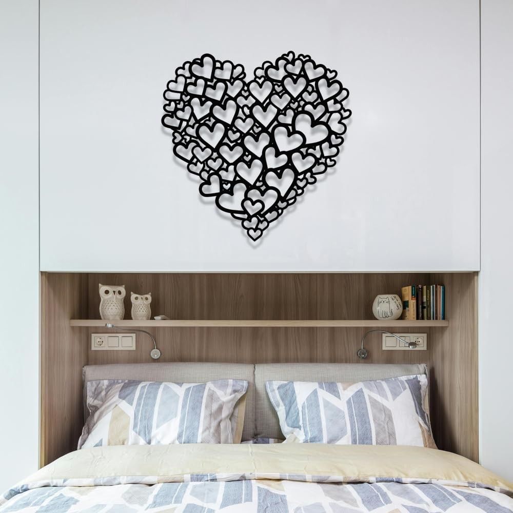 Heart Wall Decor, Metal Love Heart Wall Art, Heart Metal Art, Love Sign for V…