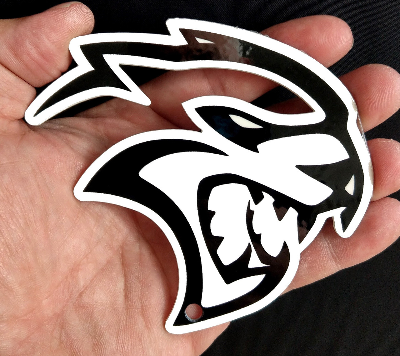 Dodge Hellcat Cutout Black Steel Sign