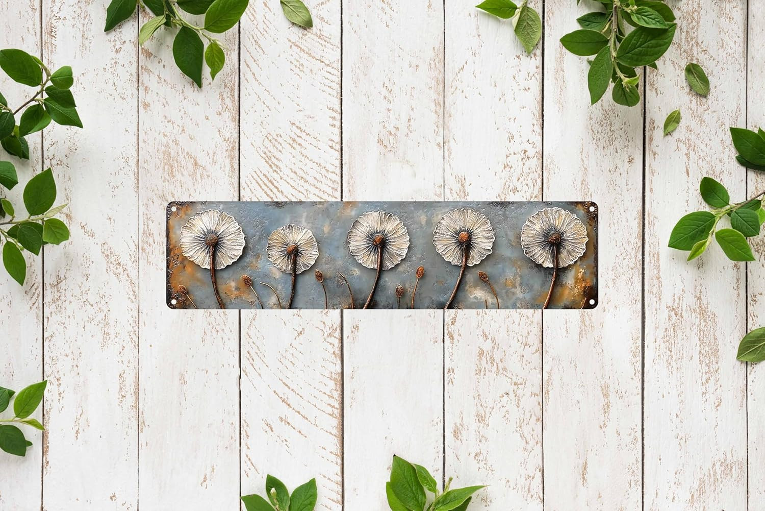 Dandelion Metal Sign 4X16In Vintage Retro Gift Plaque for Home Kitchen Bathroom