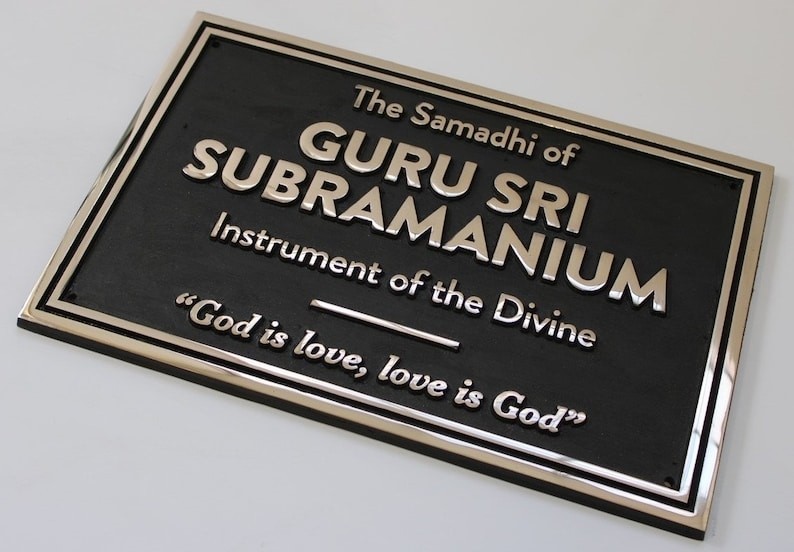 Bronze Plaque with Double Border | Custom Name Sign | Solid Cast Metal Wall Deco