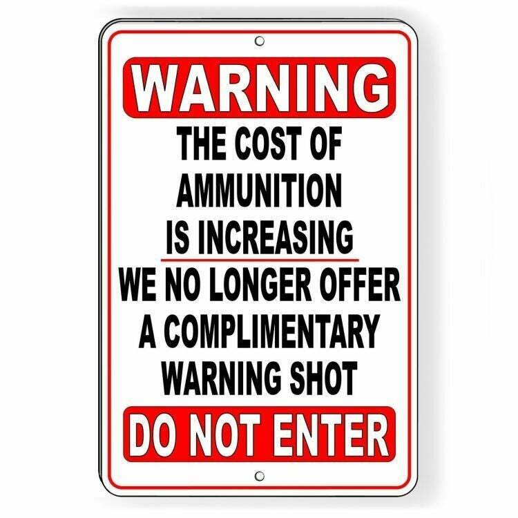 No Trespassing No Warning Shot Funny Sign / Decal Private Property Sws003