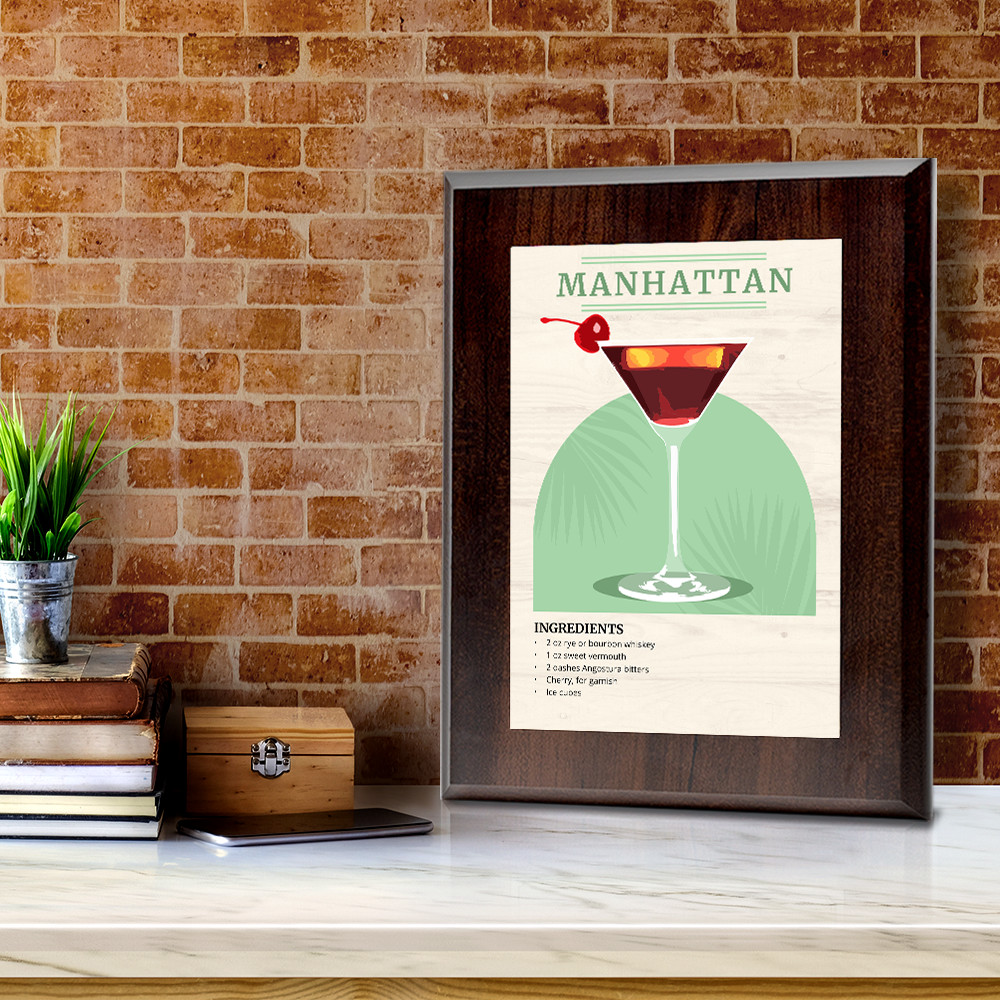 Manhattan Decorative Wall Plaque With Easel Acrylic Stand | Home Decor