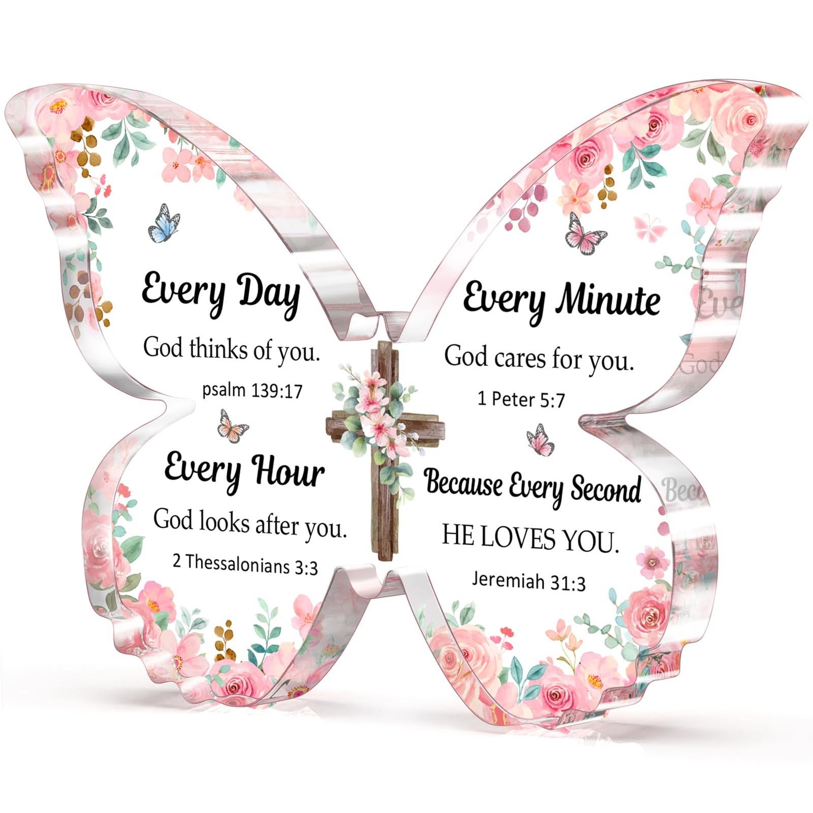 Christian Gifts for Women Faith, Butterfly Acrylic Plaque Sign, Christian Gif…