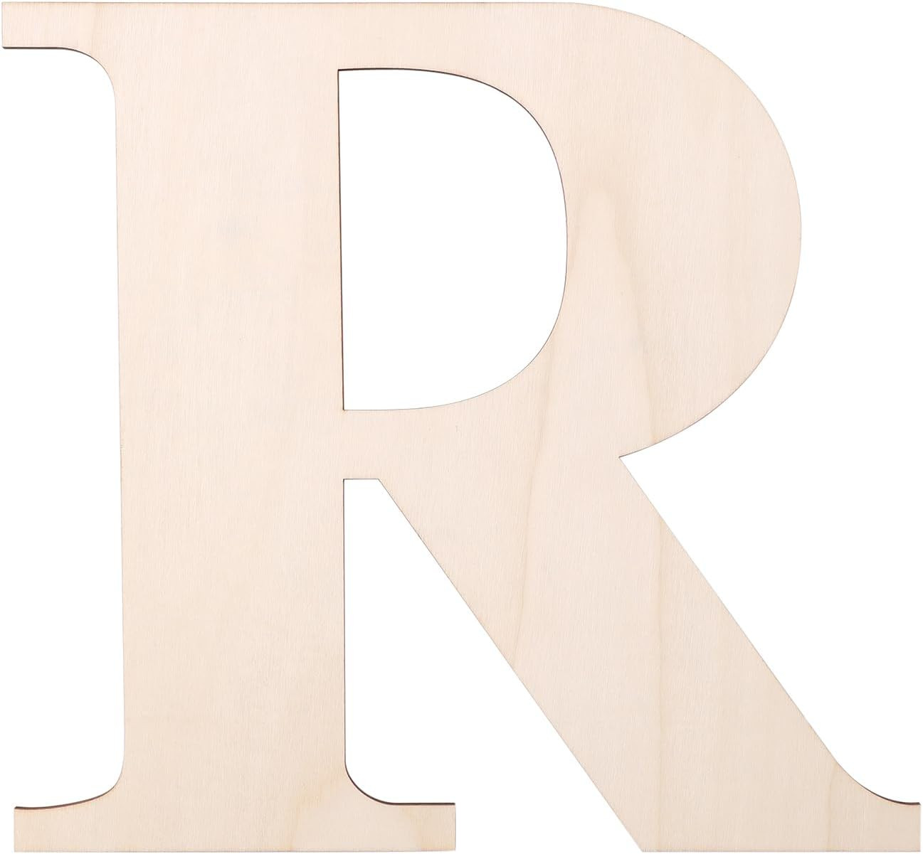 12 Inch Wooden Letter, Smooth Surface Wood Letters for Wall Decor, 1/5 INCH Blan