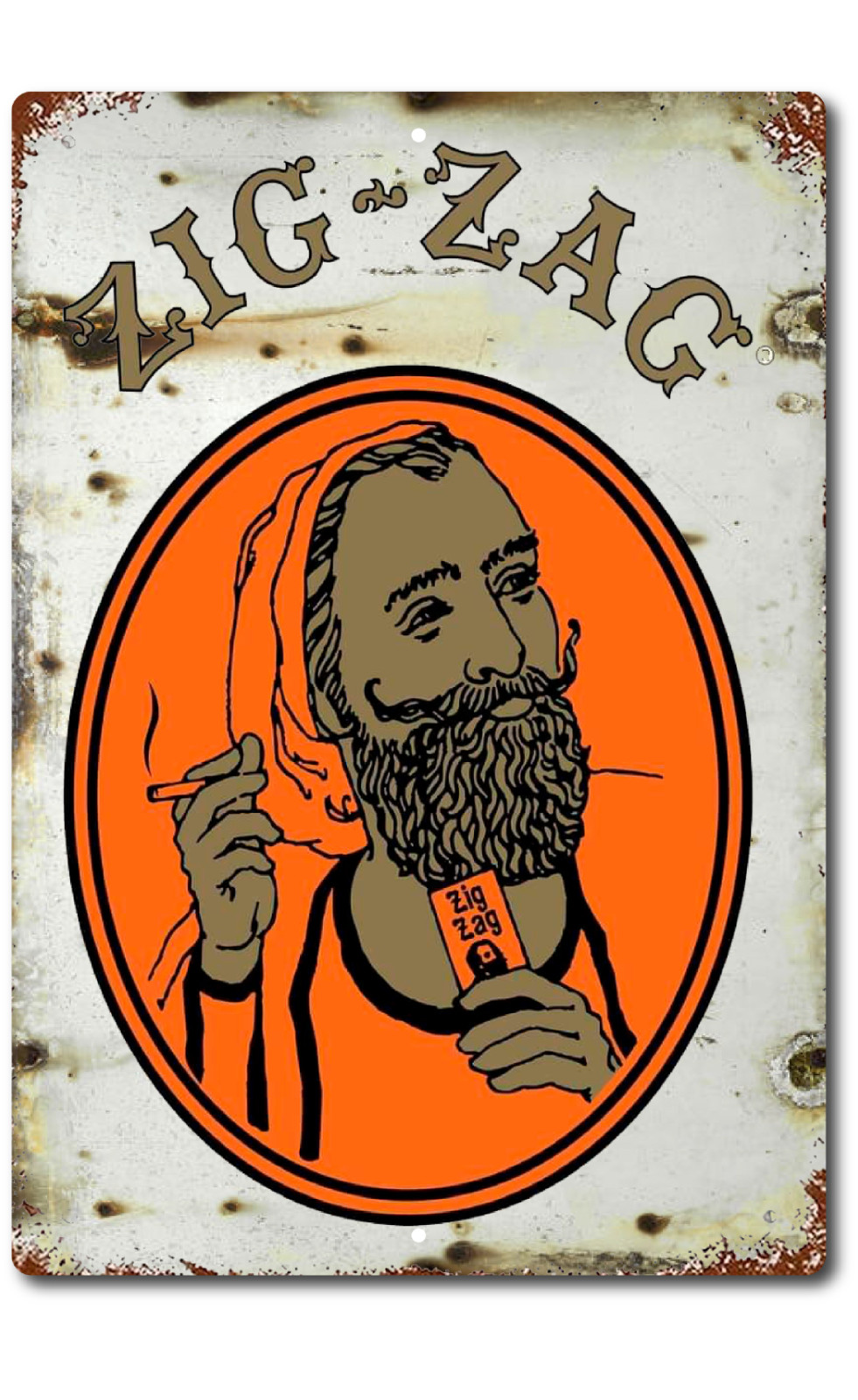 US Vintage Retro Tin Sign door Wall Decor Metal Bar Pub Poster Zig Zag 4:20