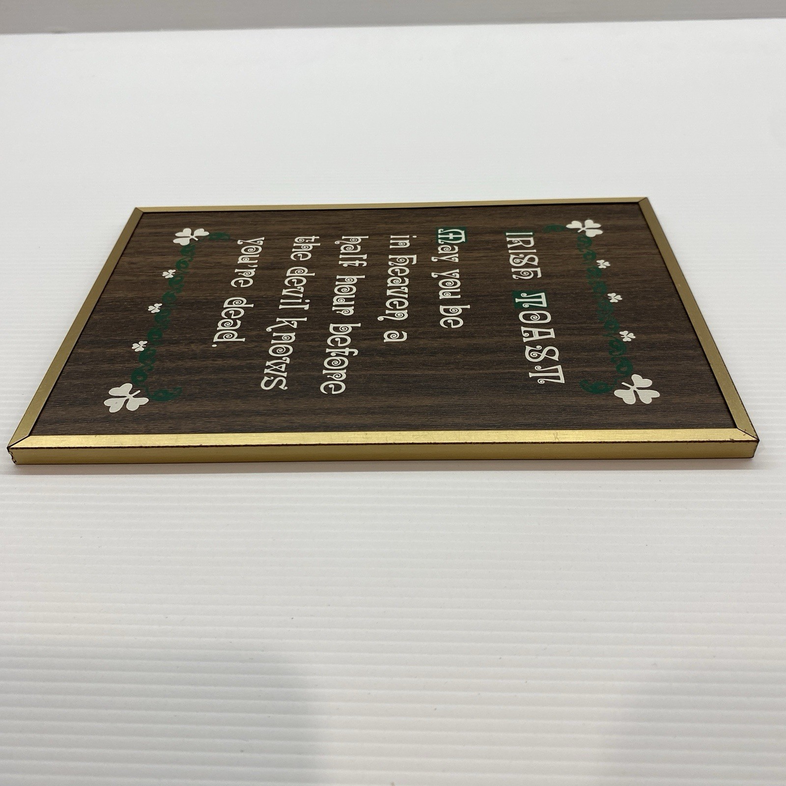 Vintage Irish Toast Framed Plaque – Retro Decor