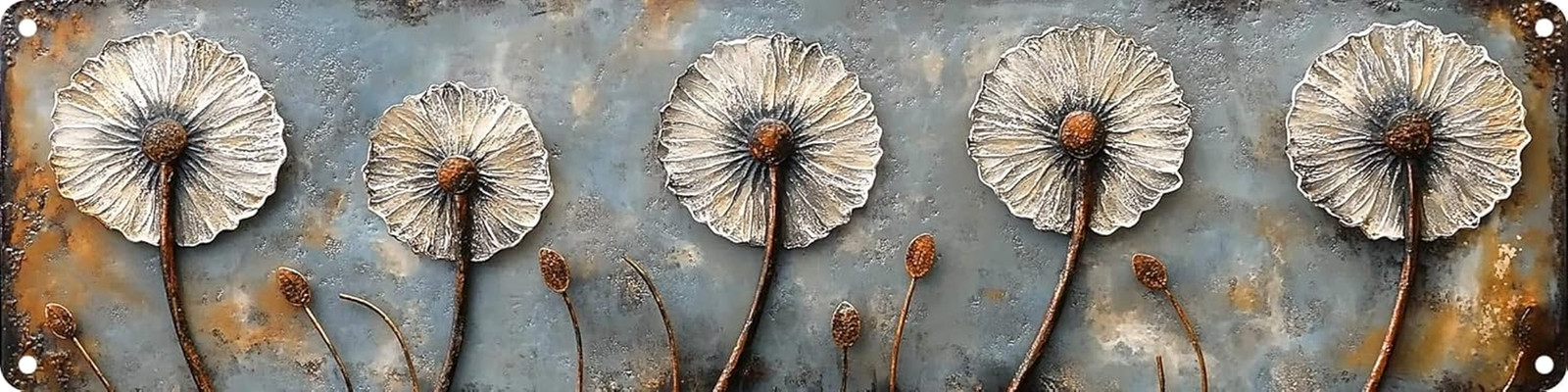 Dandelion Metal Sign 4X16In Vintage Retro Gift Plaque for Home Kitchen Bathroom