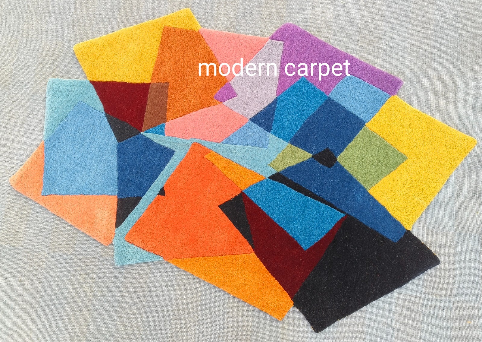 Irregular Shape Rugs Handmade 100% Woolen Hand Tufted For Home Decoration