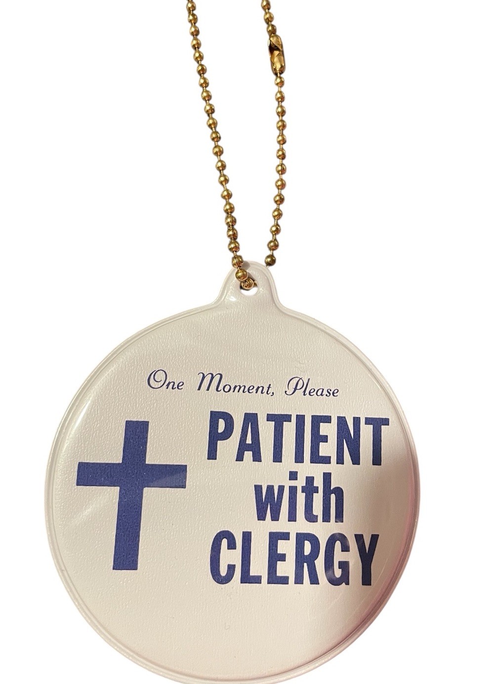 Vintage Patient with Clergy 3.5” Sign In Pouch Hang On Door Pastor