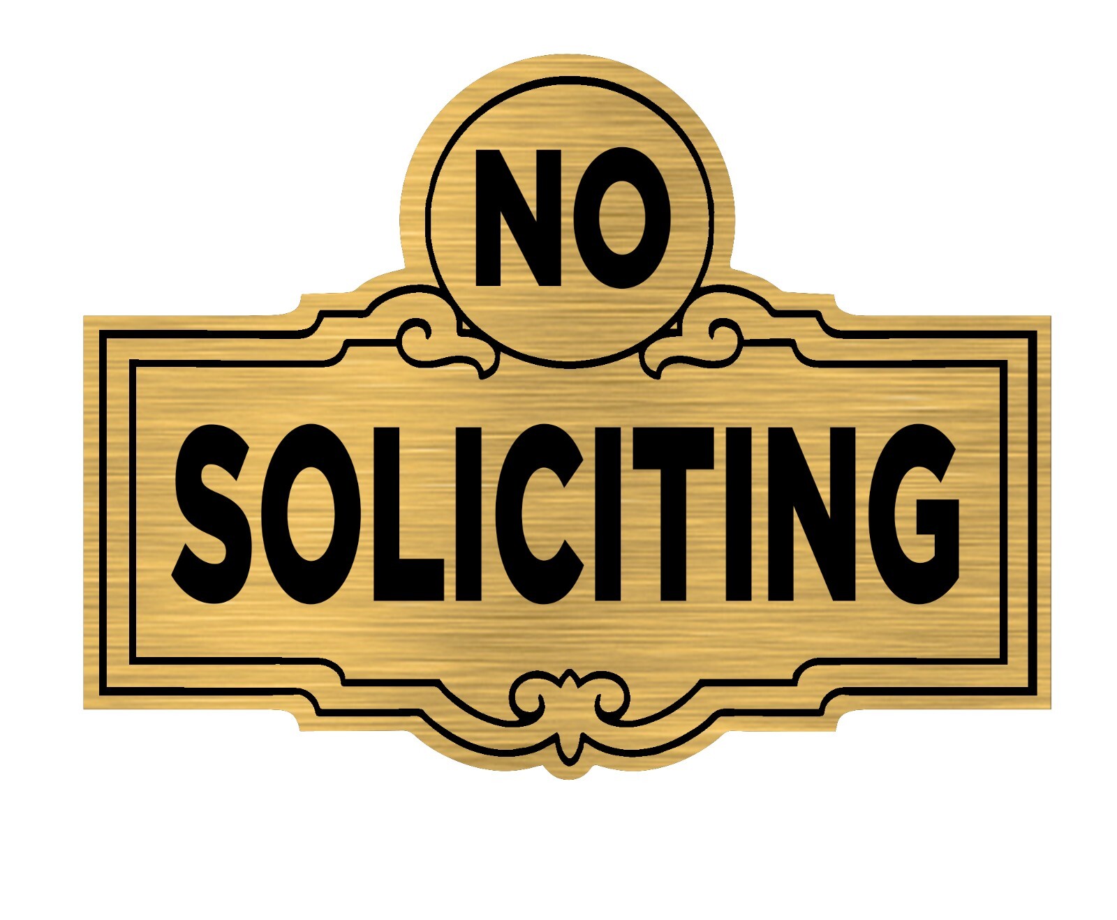 Designer No Soliciting Sign 3″ x 4″