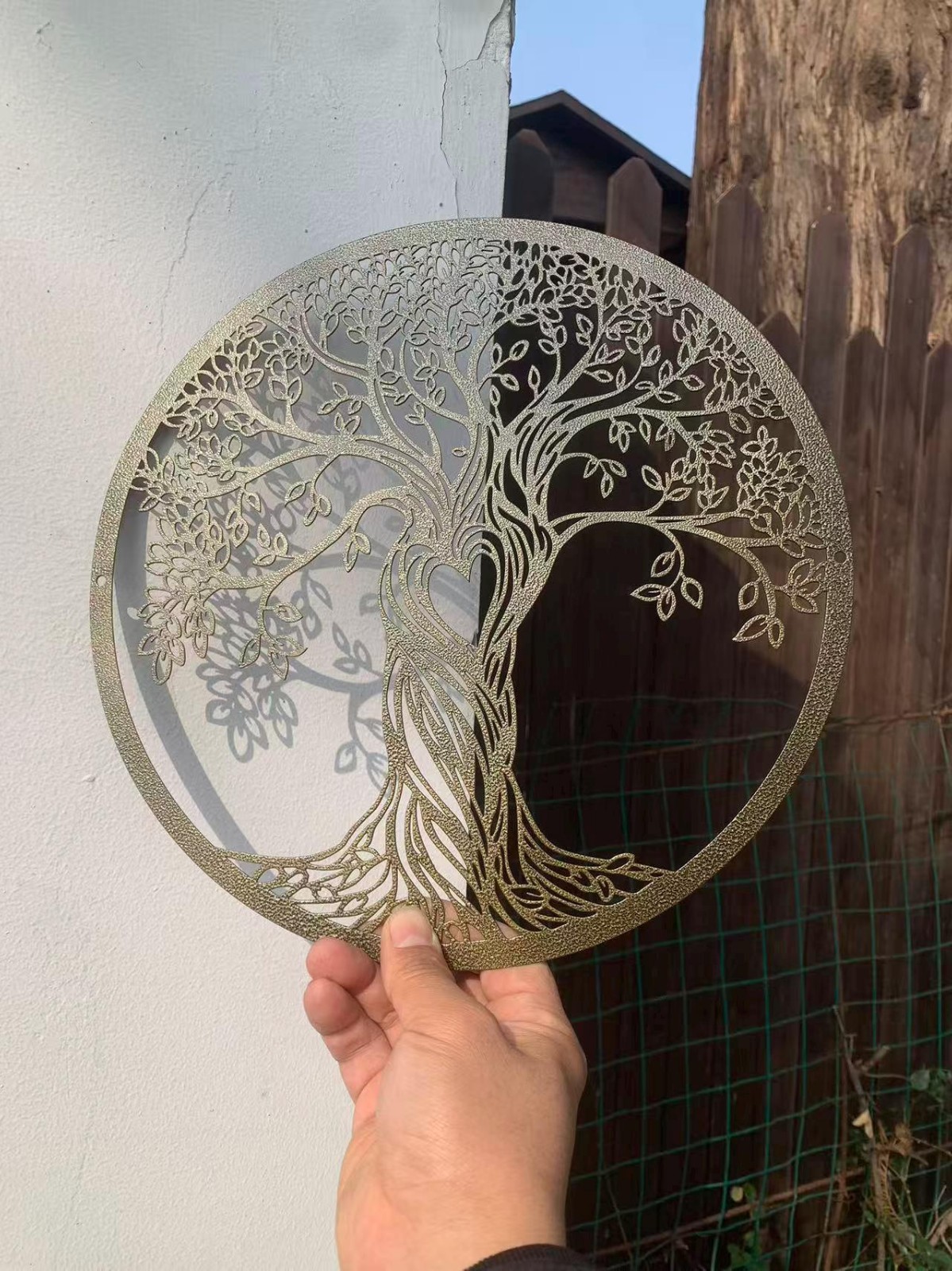 Tree Of Life Metal Wall Hanging Mural, Large Metal Tree of Life Design Wall Art
