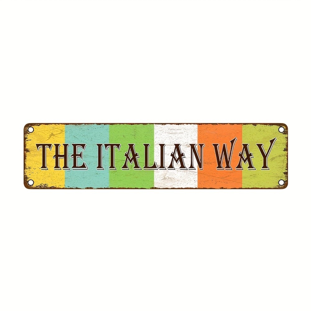 Vintage Iron Sign 40.64X10.16 Cm UV-Printed Indoor/Outdoor Decor