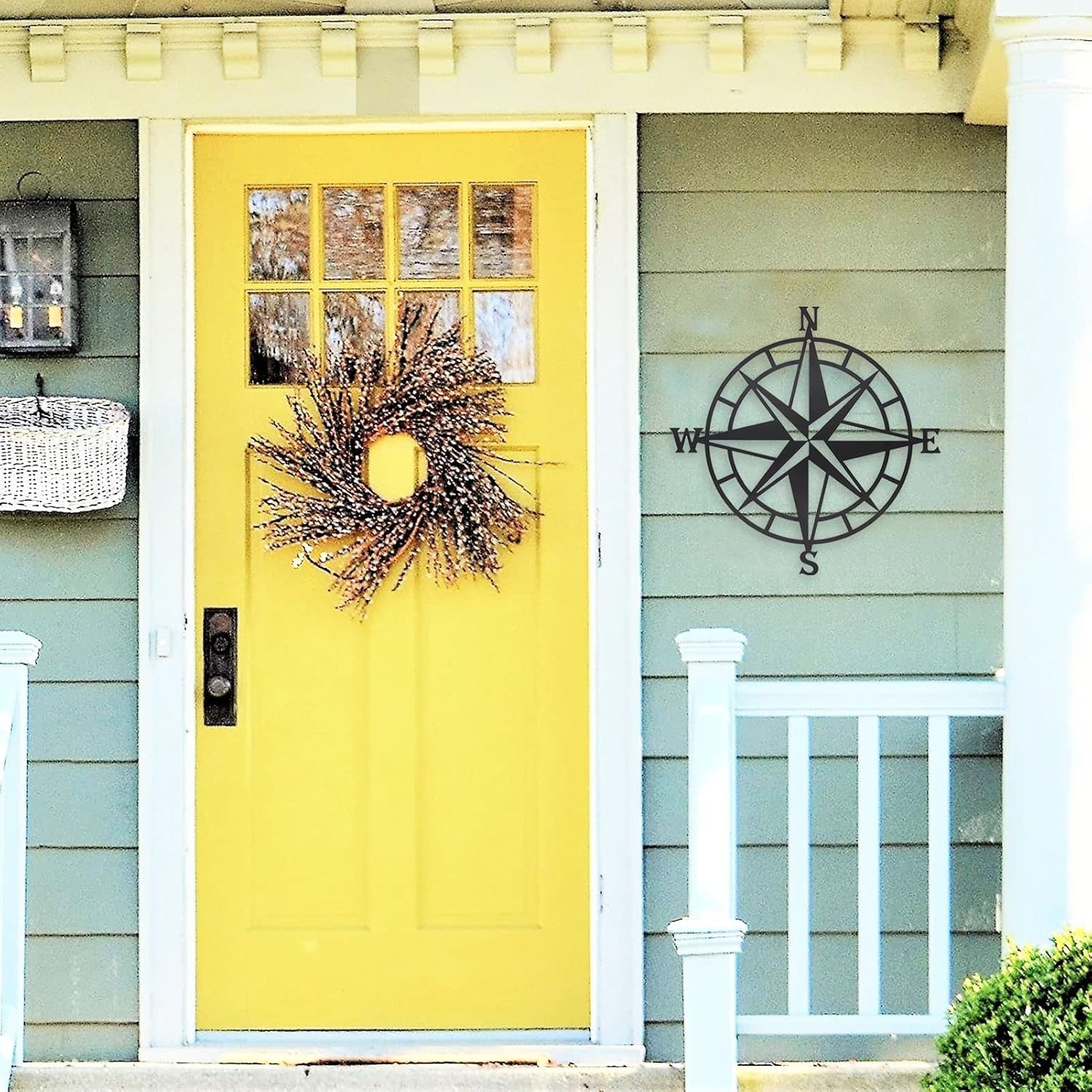 Black Metal Decorative Nautical Compass Wall Décor, Ocean Theme Wall Hanging …