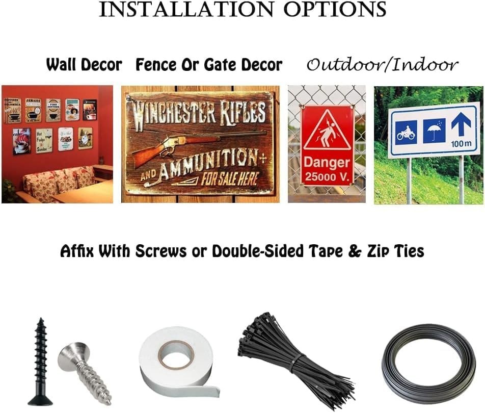 Funny Garage Wall Sign: Vintage Metal Decor, 4×16 Size – Easy Mount