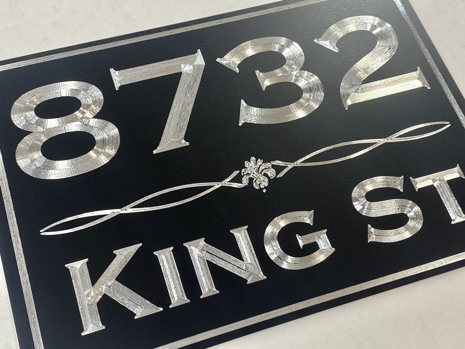 Engraved Personalized Custom Outdoor Your Street Address Metal House Sign 10×7