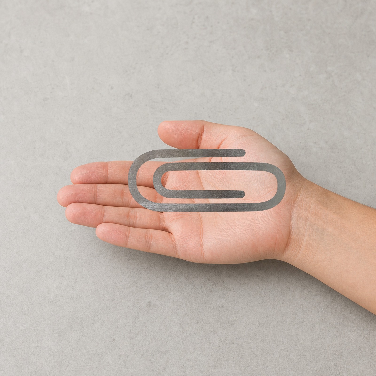 Paper Clip Steel Cutout Shape, Raw Metal Wall Art and Craft Supply