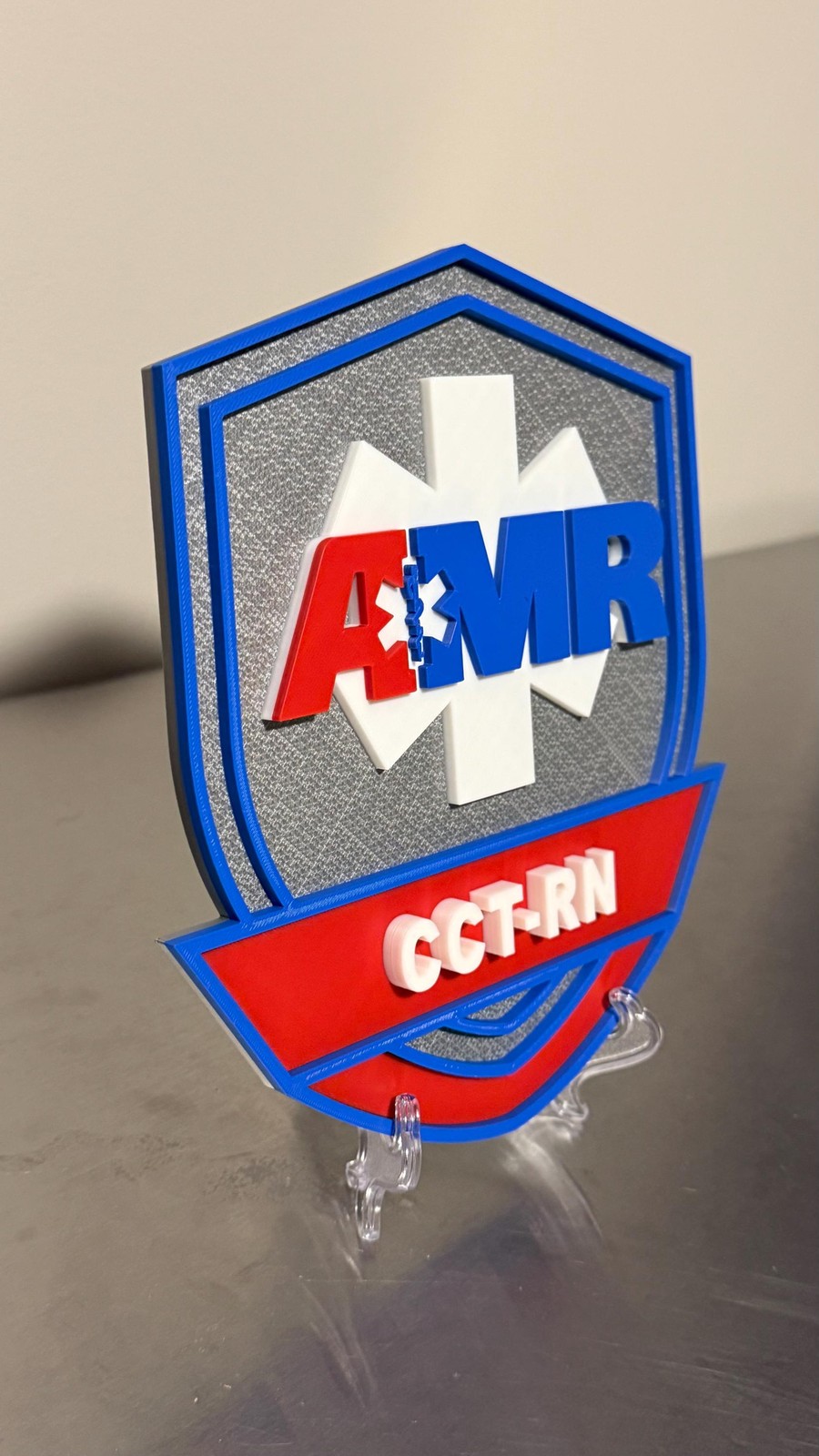 Paramedic Wall Art: AMR EMT 3D Embossed Plaque (Display or Gift)