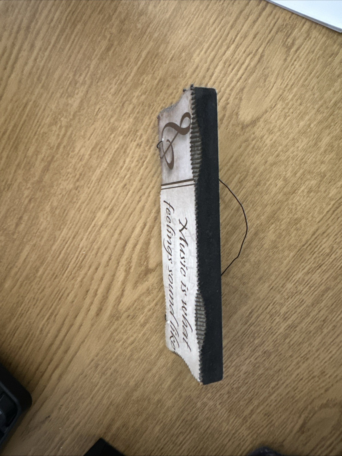 Small Wooden Sign Music Is What Feelings Sound Like Approx 8×3”