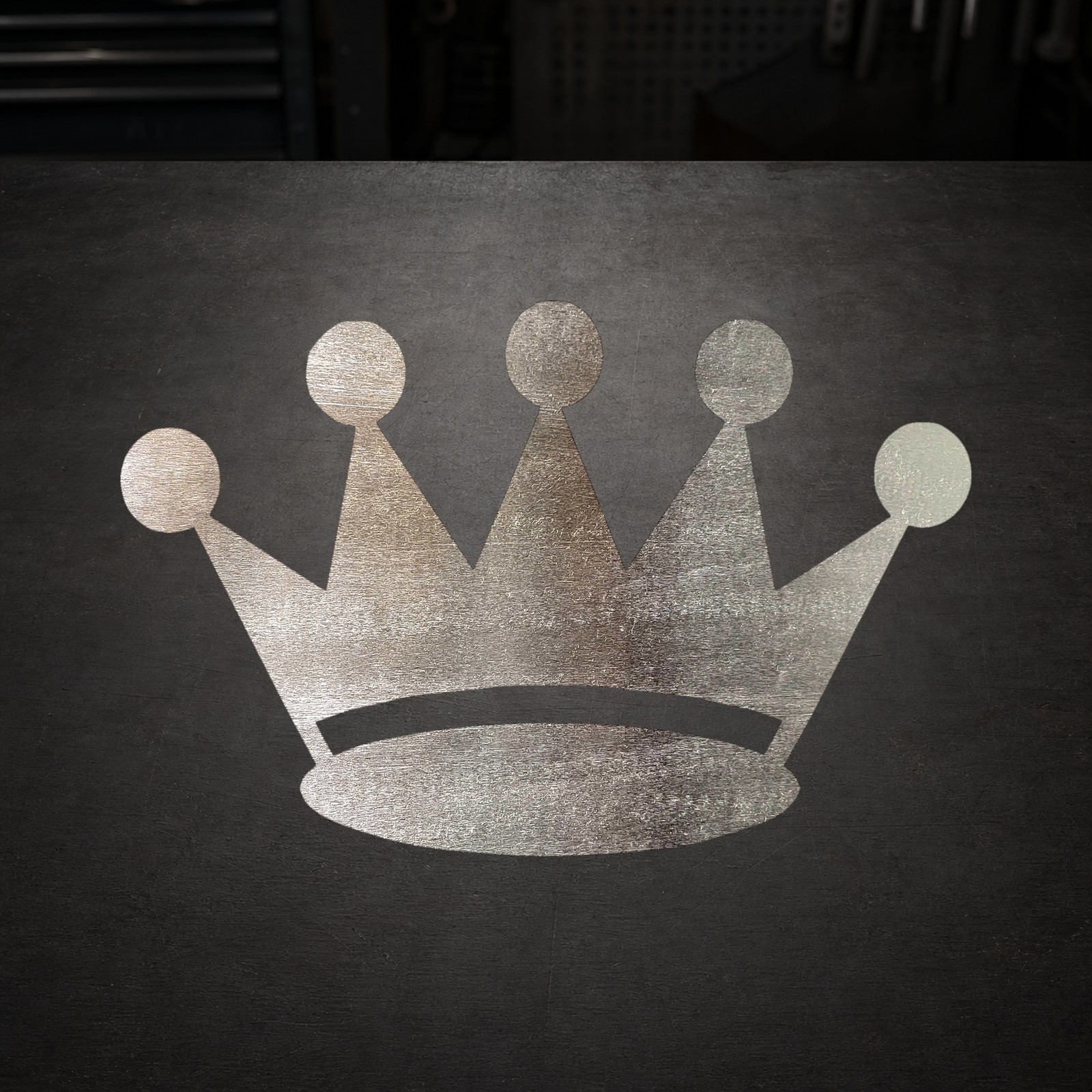 Crown 2 Steel Cutout Shape, Raw Metal Wall Art and Craft Supply