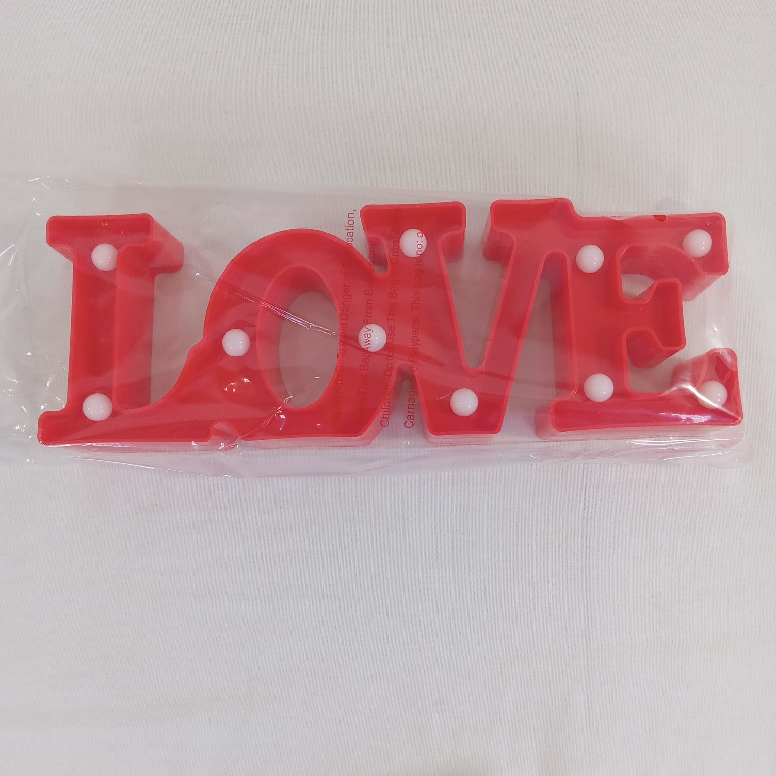 Red LOVE LED Light Up Marquee Sign Home Decor Battery Operated 12″ Wide