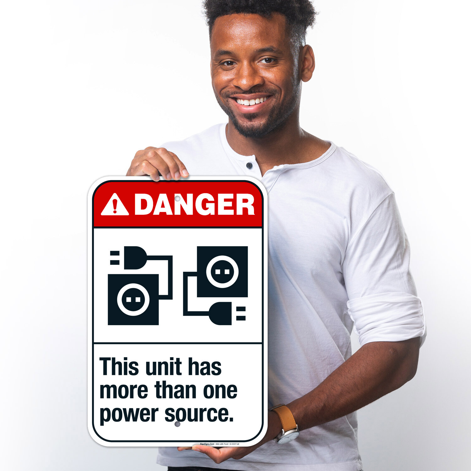 This Unit Has More Than One Power Source Sign, ANSI Danger Sign,