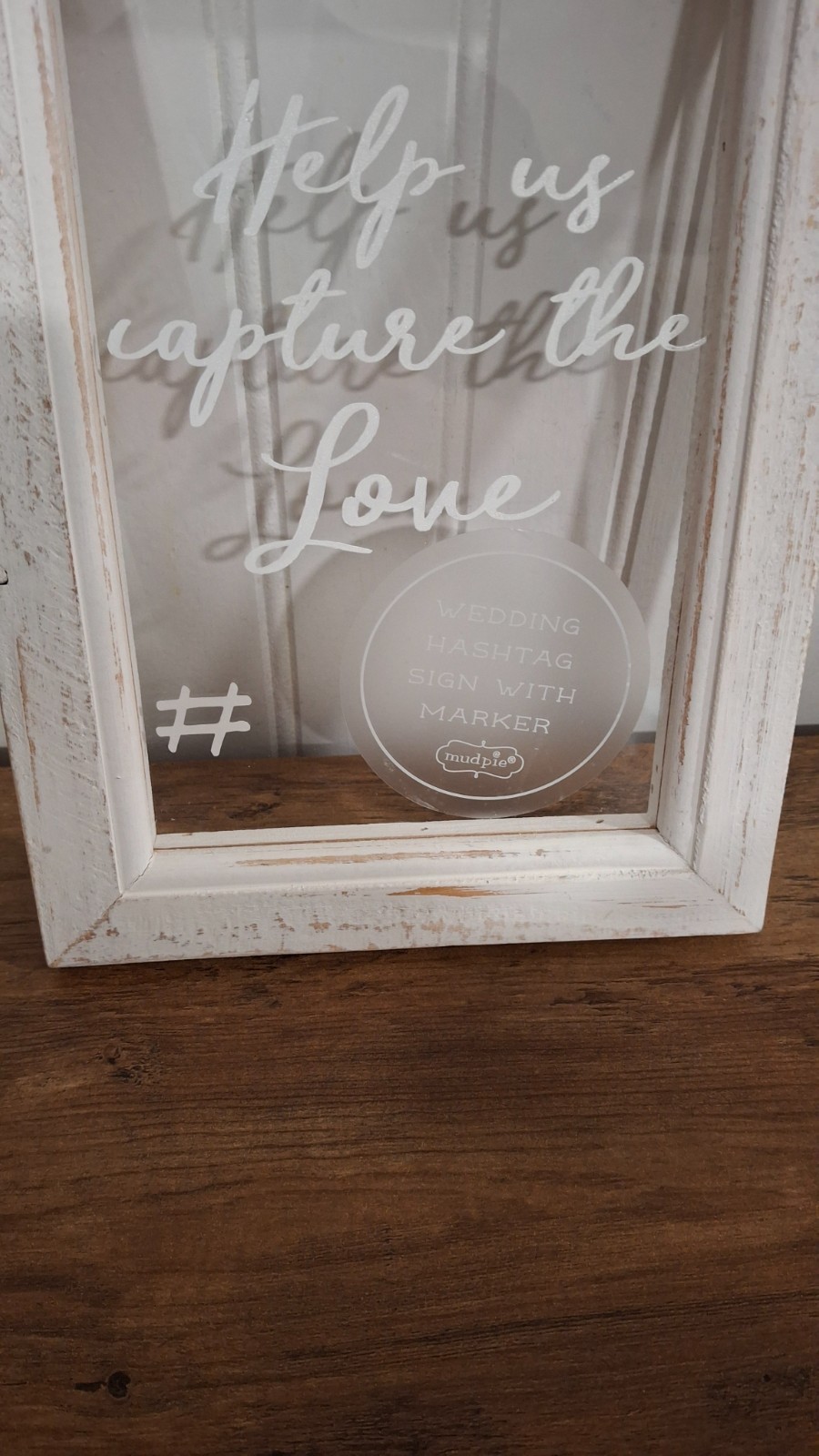 New Mud Pie Framed Wedding Sign Help Us Capture the Love # Social Media