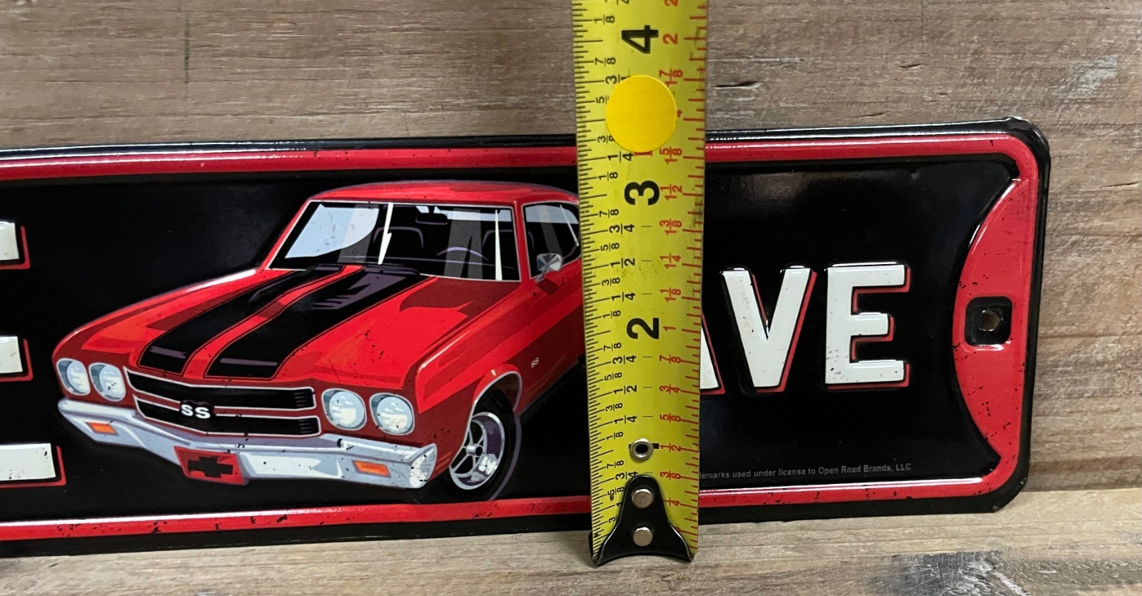 Chevelle Embossed Metal Mancave Garage Wall Sign 19″ x 3″