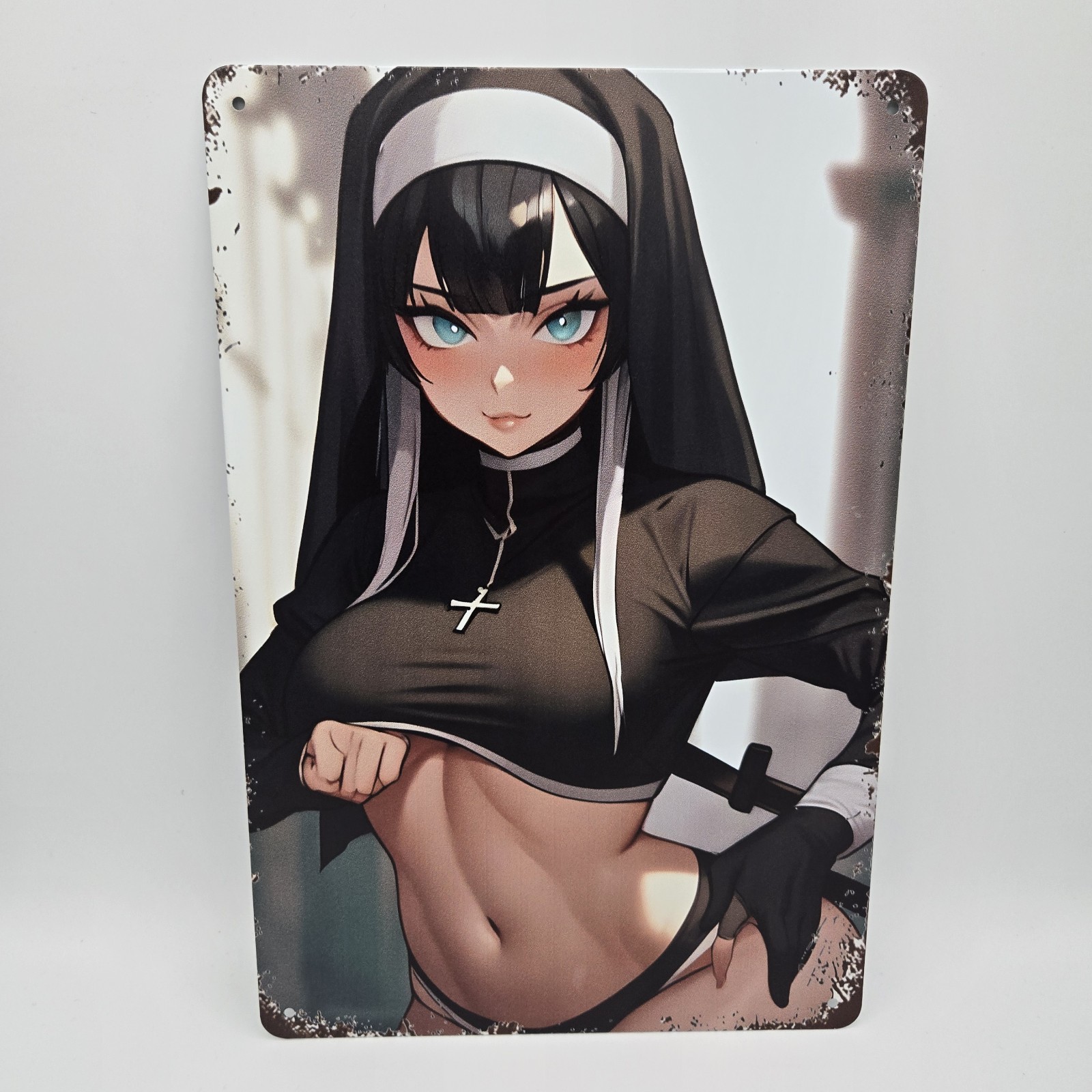 Pinup Anime Girl Metal Tin Sign Wall Posters 8×12