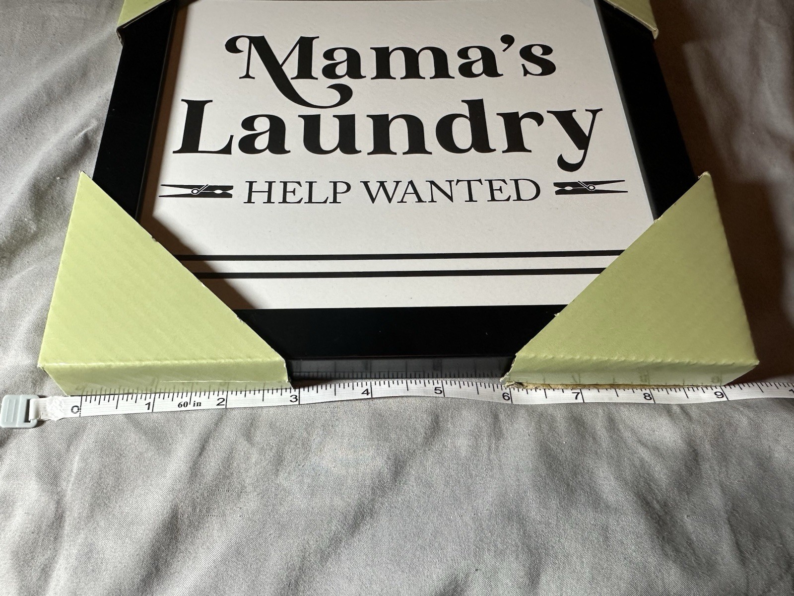 Mama’s Laundry Room Wall Art Decor Sign Black And White